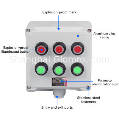 Flameproof Type Explosion-Proof Button Box Cast Aluminum Housing IP65