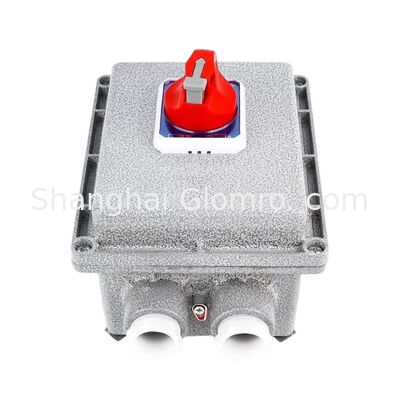 4p Square Ex-Proof Circuit Breaker 32A/63A Three Phase Four Wire Flameproof Main Switch Anti-Rust Aluminum Shell for Industrial Flammable Workshop Power Control

