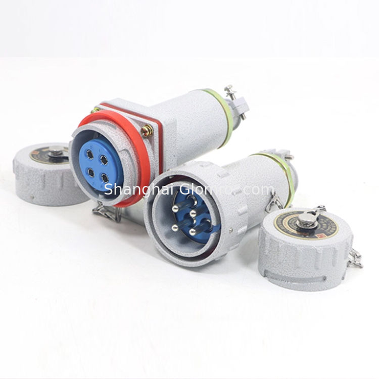 IP66 4-Pin 5-Pin 60A/YT/YZ/XZ-4 Cable Glands 63A 250V Explosion-Proof Aluminum alloy Plug Socket Waterproof
