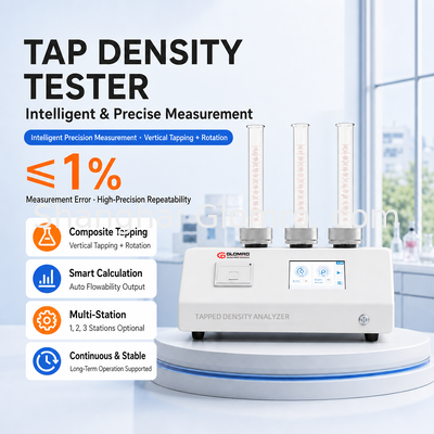Analizzatore automatico di densità battuta Tester di densità battuta per polveri per cemento, talco, vernici